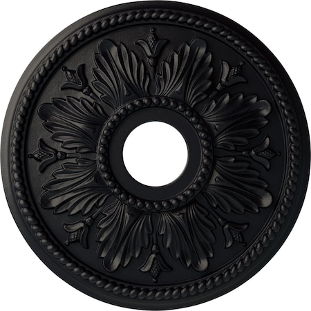Edinburgh Ceiling Medallion (Fits Canopies up to 5 1/8"), 18 1/8"OD x 3 1/2"ID x 2 3/4"P, Steel Gray